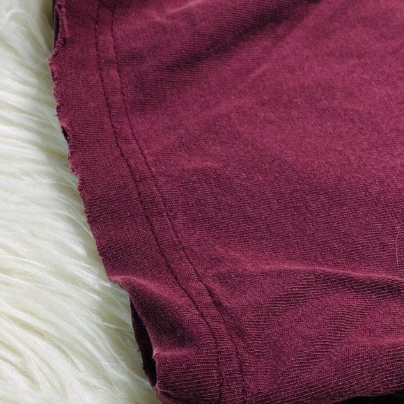 Carhartt Mens Distressed Worn TShirt Cotton Burgundy Pocket Short Sleeve Large - Picture 5 of 10